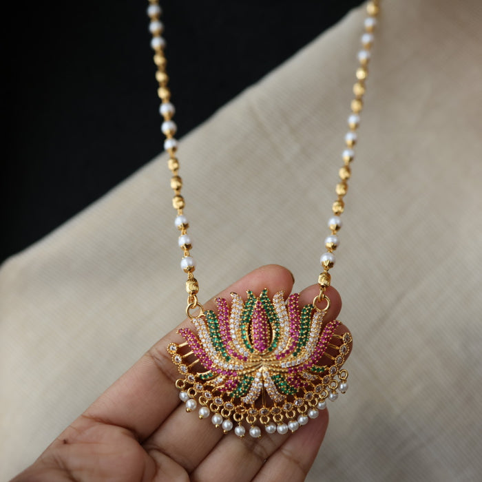 Heritage gold plated padakam necklace HP7328