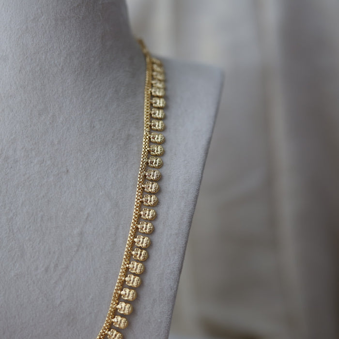 Heritage gold plated gold tone long necklace HL812