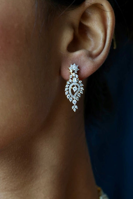 Heritage white stone short necklace with earrings H900