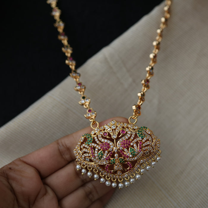 Heritage gold plated padakam necklace HP7389