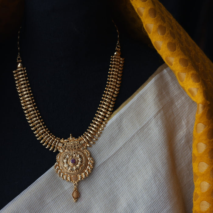Heritage gold plated short necklace H832