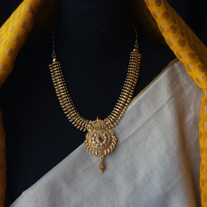 Heritage gold plated short necklace H832