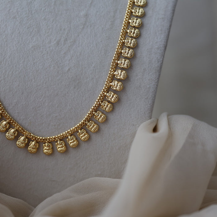 Heritage gold plated gold tone long necklace HL812