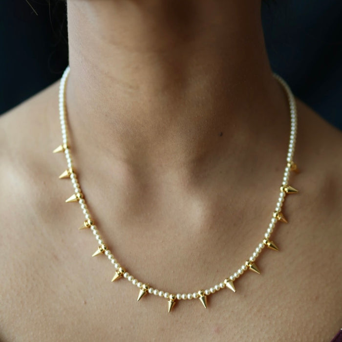 Heritage pearl gold plated chain HC1023