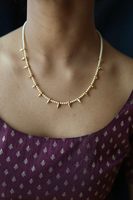 Heritage pearl gold plated chain HC1023