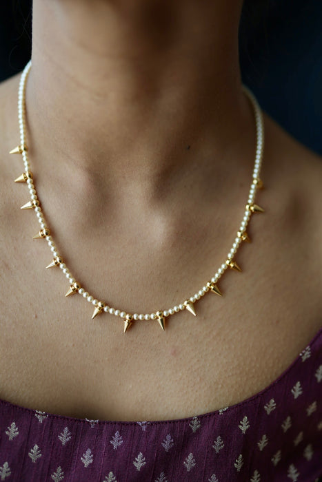 Heritage pearl gold plated chain HC1023