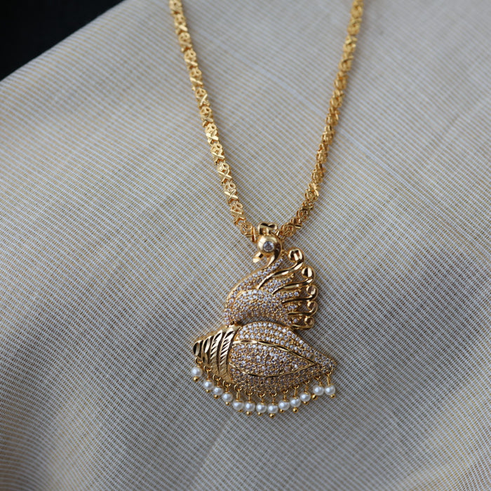 Heritage gold plated padakam necklace HP73890