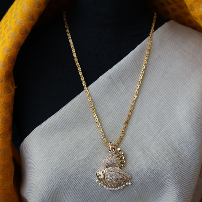 Heritage gold plated padakam necklace HP73890