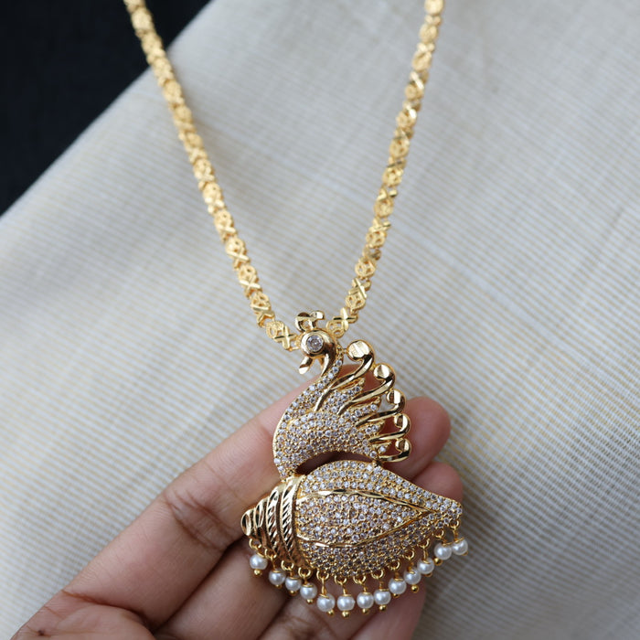 Heritage gold plated padakam necklace HP73890