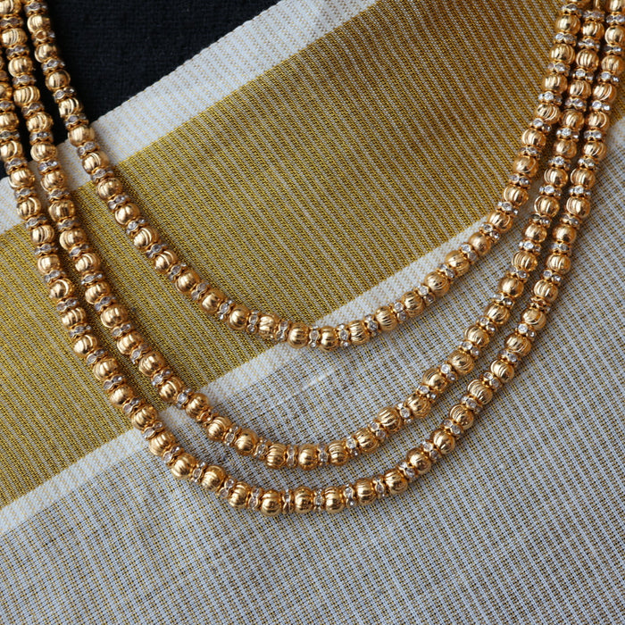 Heritage gold plated layer short necklace H459