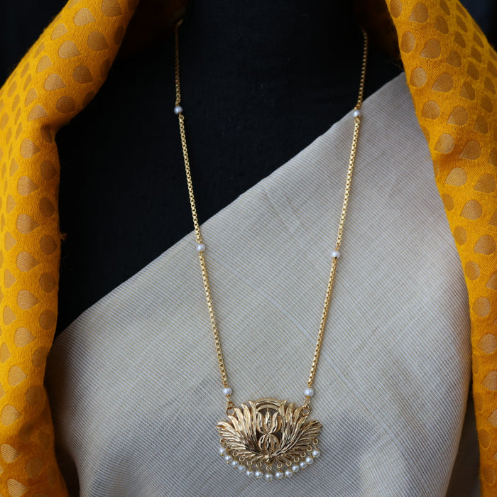 Heritage gold plated padakam necklace HP76838