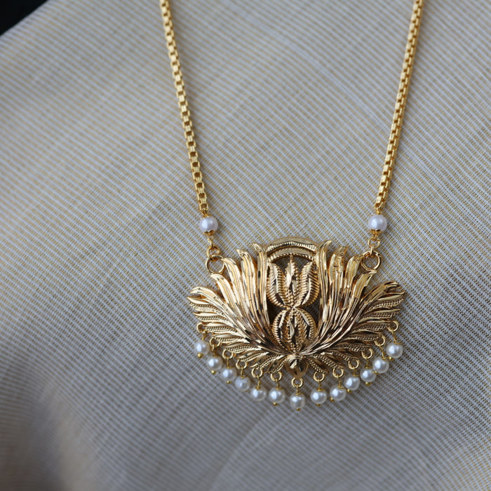 Heritage gold plated padakam necklace HP76838