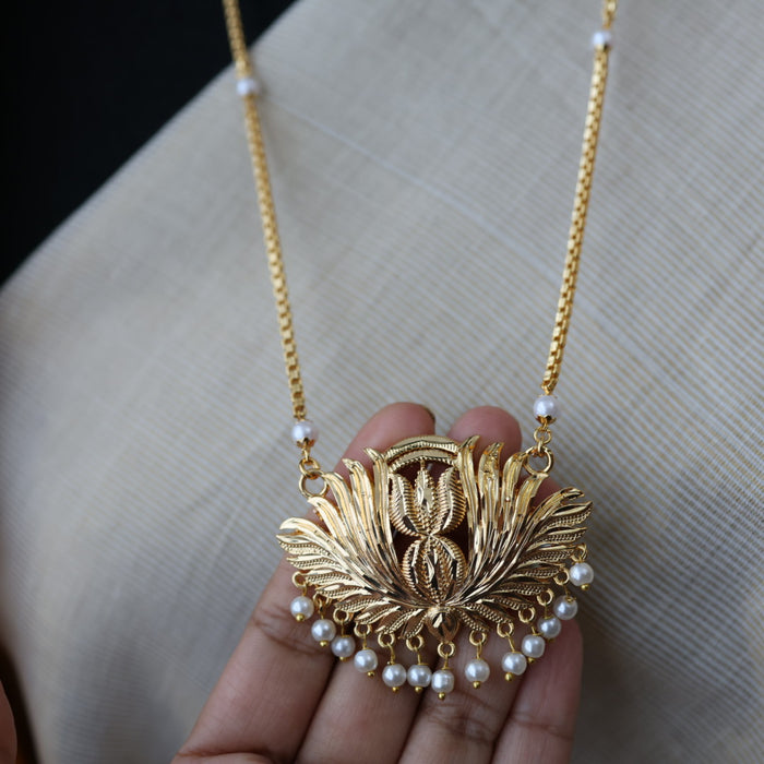 Heritage gold plated padakam necklace HP76838