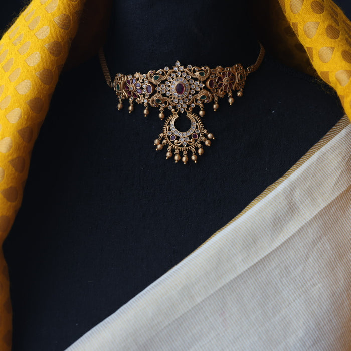 Antique choker necklace and earrings CCB11273