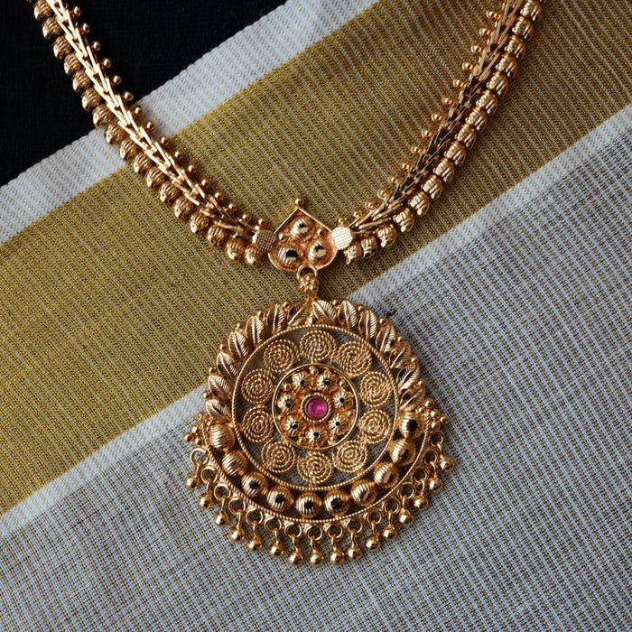 Heritage gold plated short necklace H677