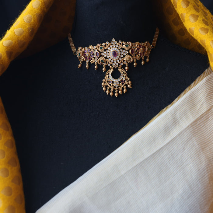 Antique choker necklace and earrings CCB17978