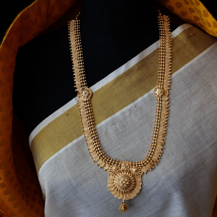 Heritage gold plated long necklace HL453
