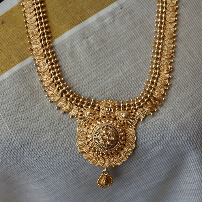 Heritage gold plated long necklace HL453