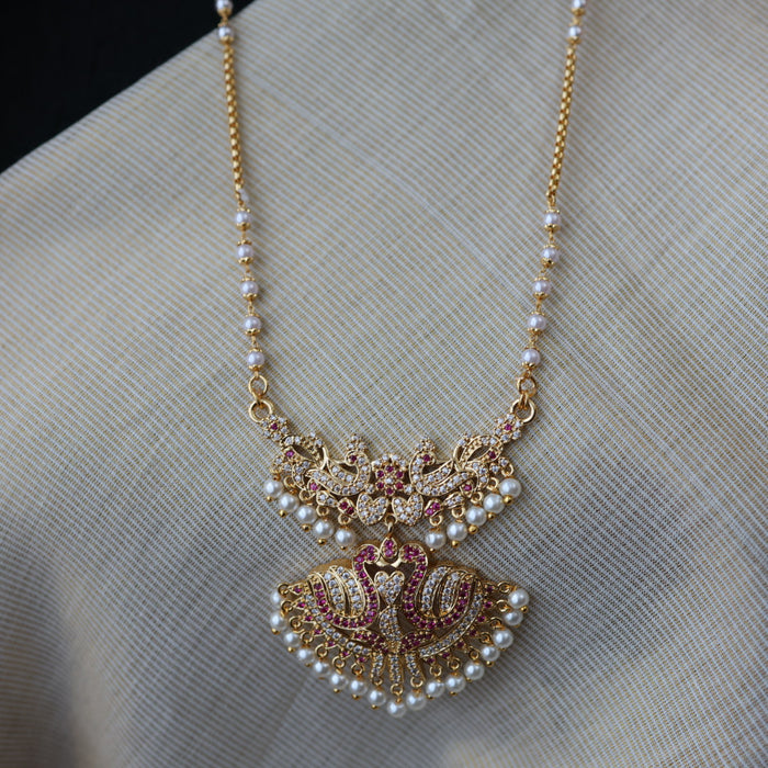 Heritage gold plated padakam necklace HP577