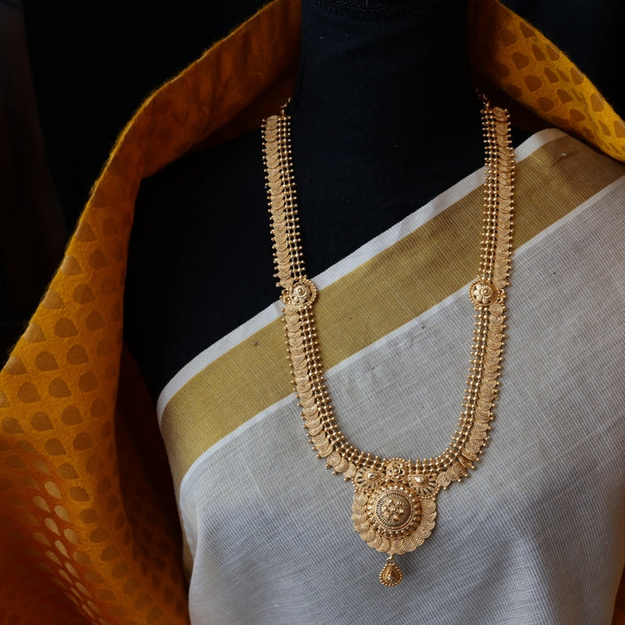 Heritage gold plated long necklace HL453