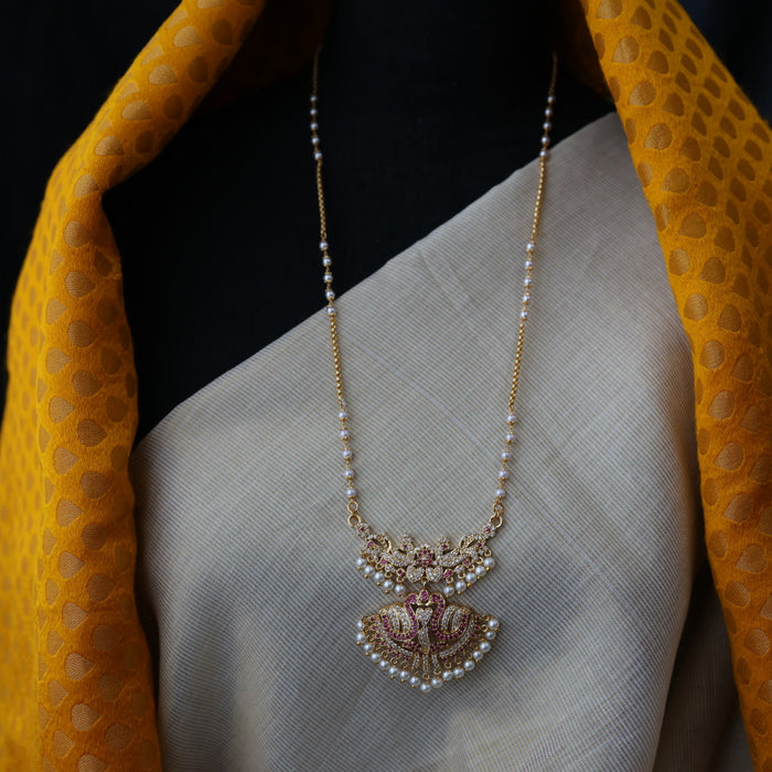 Heritage gold plated padakam necklace HP577