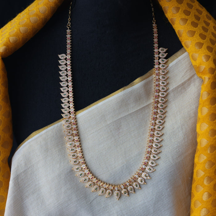 Heritage gold plated mango long necklace with earrings HL2342