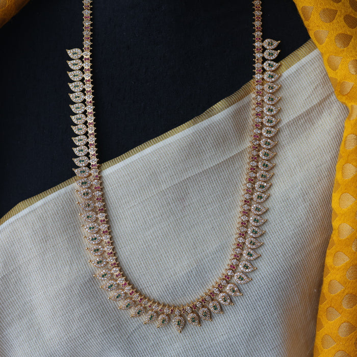 Heritage gold plated mango long necklace with earrings HL2342
