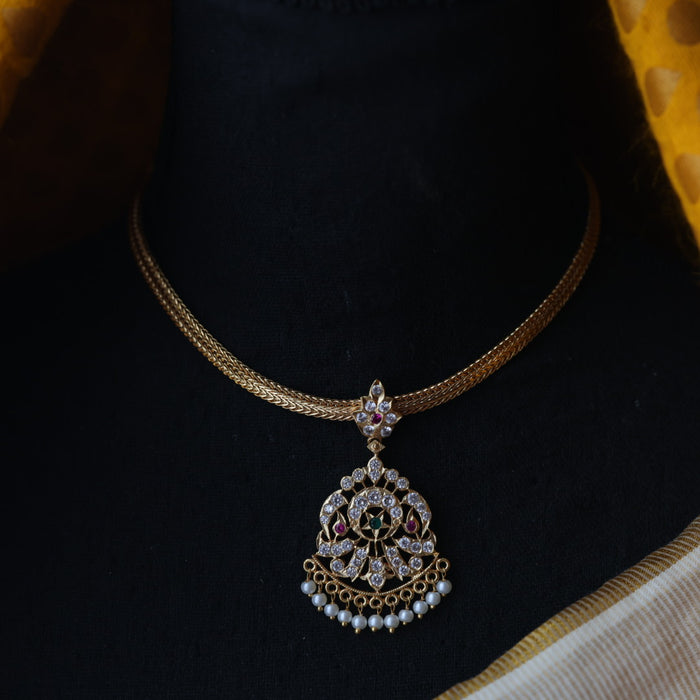 Heritage gold plated short necklace H7933