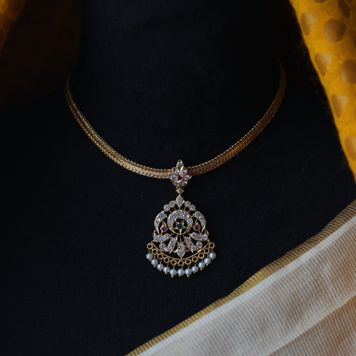 Heritage gold plated short necklace H7933