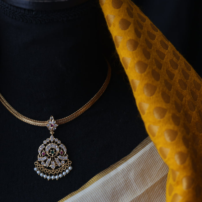 Heritage gold plated short necklace H7933