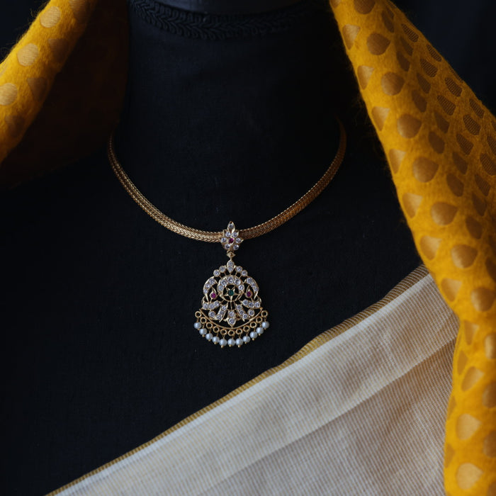 Heritage gold plated short necklace H7933