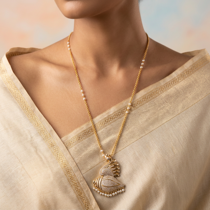Heritage gold plated padakam necklace HP223