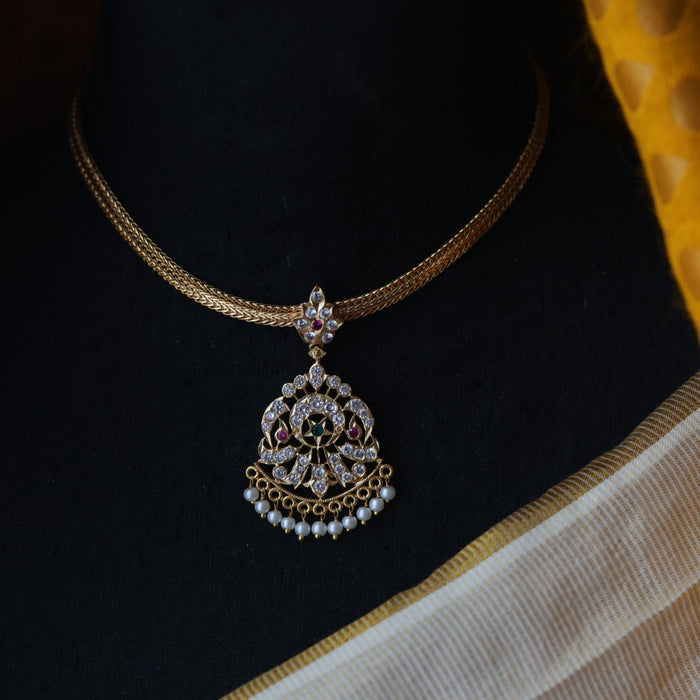 Heritage gold plated short necklace H7933