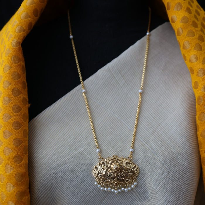 Heritage gold plated padakam necklace HP7322