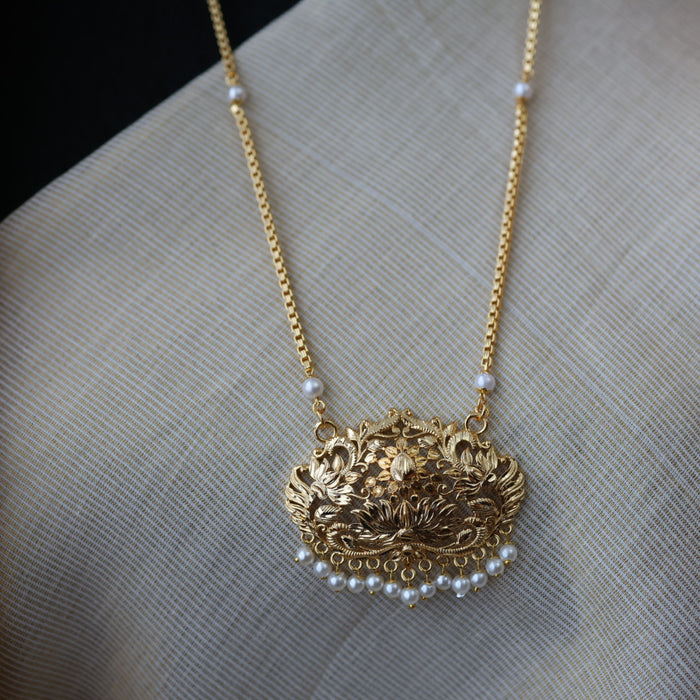 Heritage gold plated padakam necklace HP7322