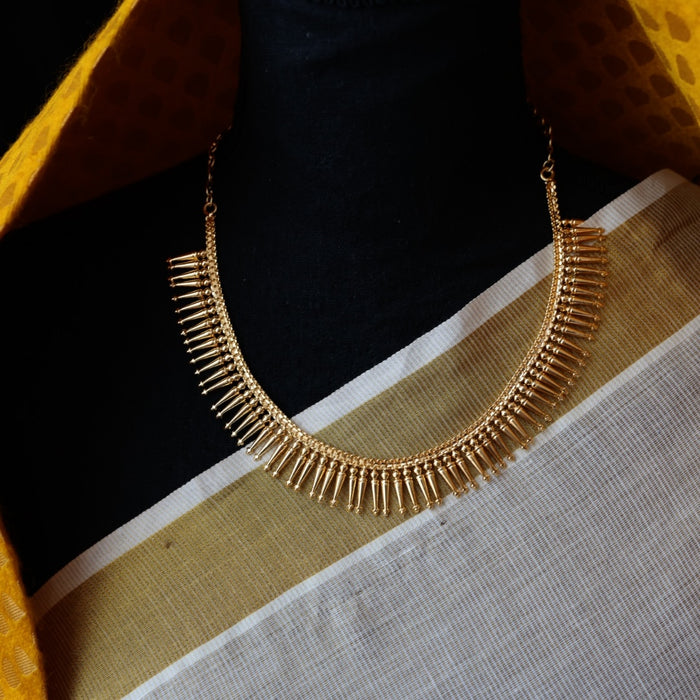Heritage gold plated simple short necklace H1001