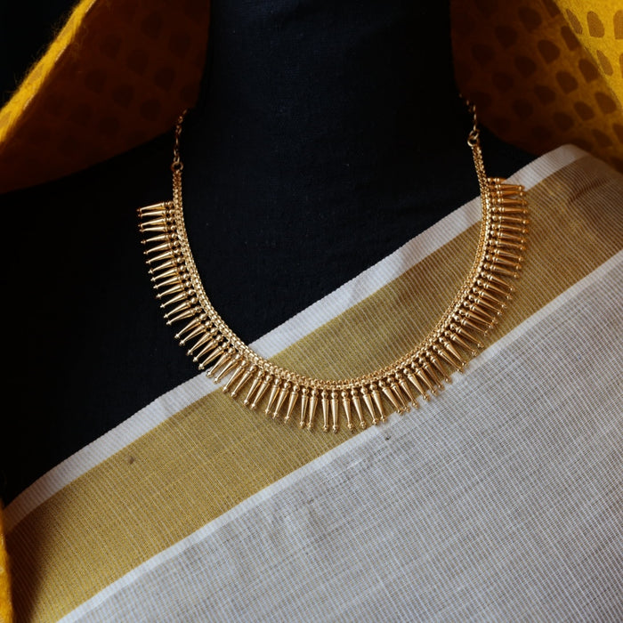 Heritage gold plated simple short necklace H1001