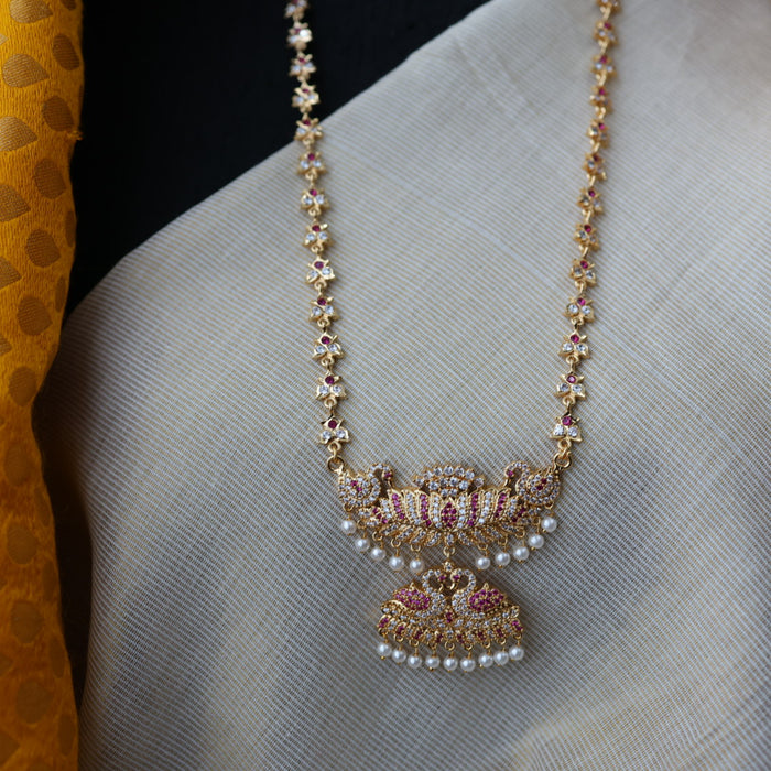 Heritage gold plated padakam necklace H1232