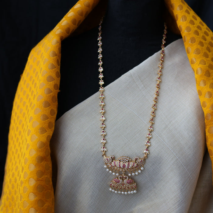 Heritage gold plated padakam necklace H1232