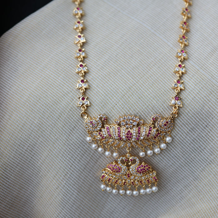 Heritage gold plated padakam necklace H1232