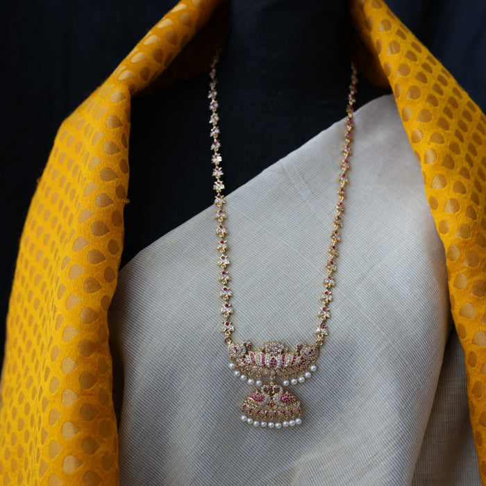 Heritage gold plated padakam necklace H1232