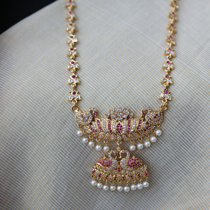 Heritage gold plated padakam necklace H1232