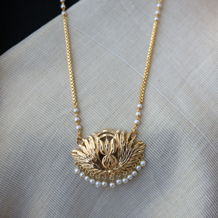 Heritage gold plated padakam necklace HP7211