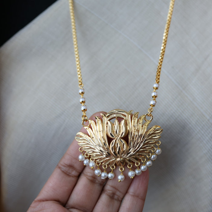 Heritage gold plated padakam necklace HP7211