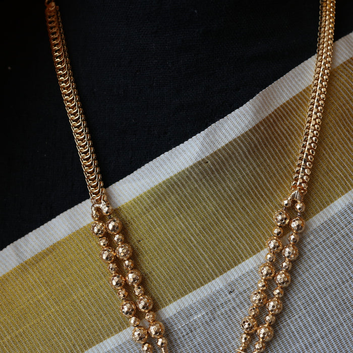 Heritage gold plated padakam long necklace HP456