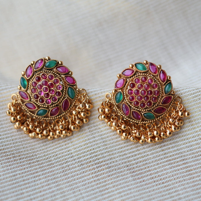 Antique ruby studd earrings AS4598