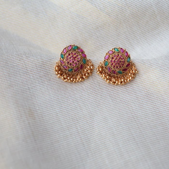 Antique ruby studd earrings AS4598