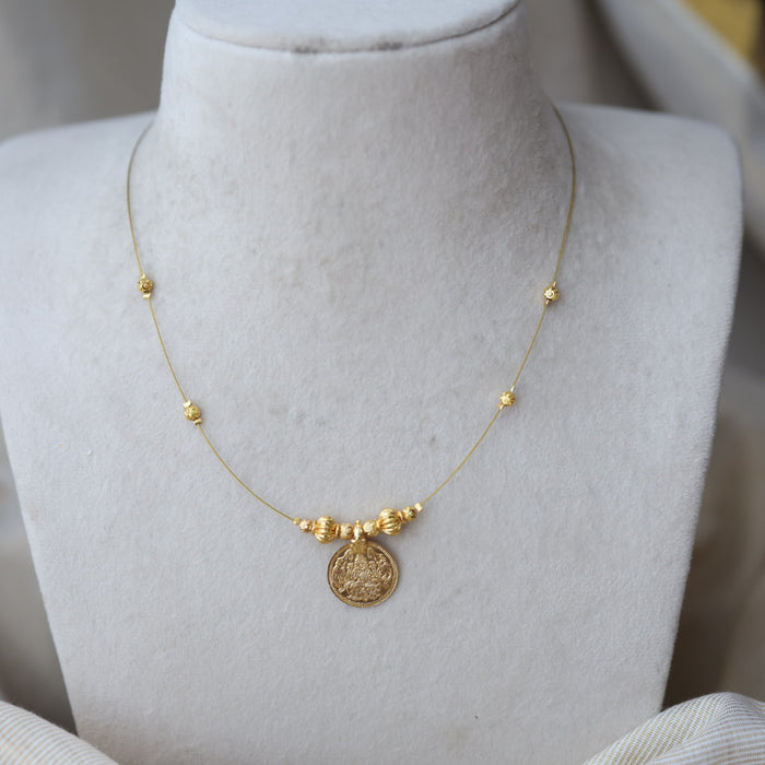 Heritage gold plated coin design invisible necklace IN5123