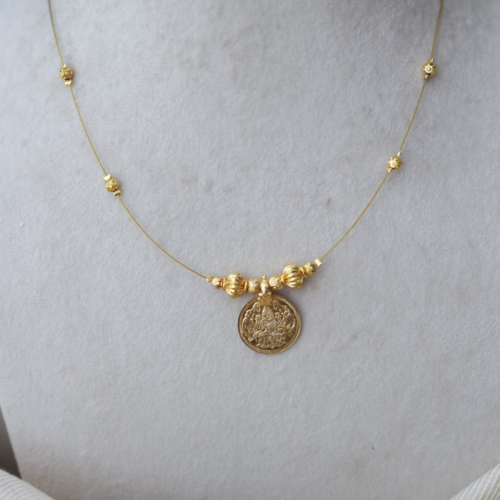 Heritage gold plated coin design invisible necklace IN5123