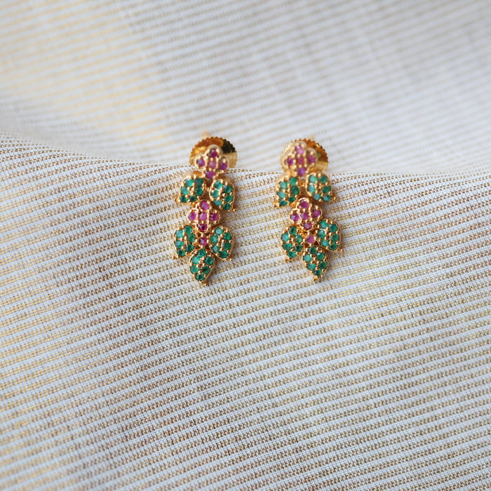 Heritage ruby green studd earrings HS459